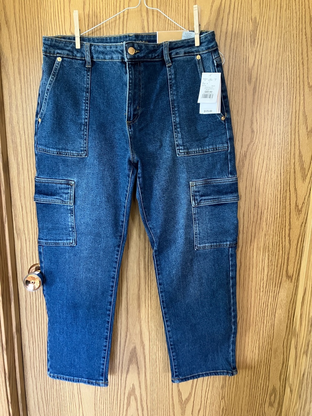 Michael Kors Women’s Dark Blue Cargo Jeans - Slim Straight